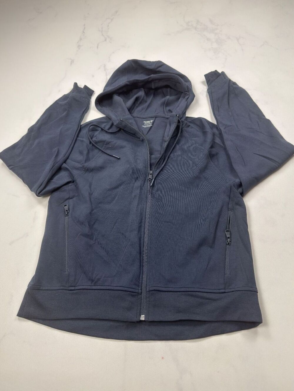 Old Navy Full Zip Hoodie Navy 2010s Minimalist - Womens Regular S